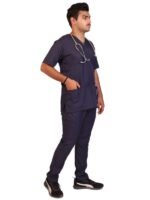 Luxe Men's Navy Blue Scrubs - Image 2