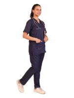 Luxe Women's Navy Blue Scrubs - Image 2